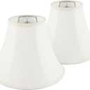 Bell LampShade 6x13x9.3 inch Set of 2, Replacement Lamp Shade for Table Lamp and Floor Lamp, Fabric Linen,Foldable lampshade (Ivory Linen)