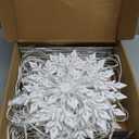 Brightown Snowflake Lights Outdoor, 10 Large Snowflake Christmas Pathway Lights Outdoor Christmas Decorations Yard Sidewalk Walkway Driveway Marker Stake, Cool White