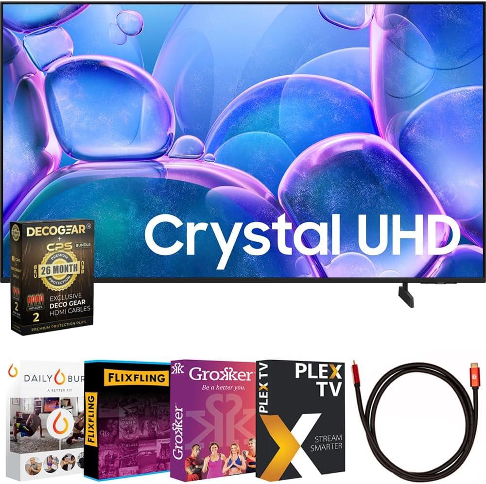 Samsung UN55U7900FFXZA 55 inch U7900 Series UHD 4K Smart Tizen TV 2025 Bundle with HDMI Cable, Premiere Movies Streaming 2020 and Deco Gear CPS Exclusive 26 Month Protection Pack (BEACH-CPS-26M500)