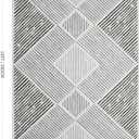 YIHOUSE 8x10 Black and White Rugs for Living Room, Large Diamond Area Rug, Modern Non-Slip Washable Rug for Bedroom, Office, Dining Room