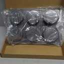 6 Cup Straight Side Jumbo English Muffin Cupcake Pan with Lid Hamburger Burger Bun Egg Sandwich Frittata Cinnamon Roll Focaccia Quiche Pancake Nonstick Baking Tin Tray Mold