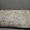 Washable Kitchen Rug Runners for Hallways: 2'x6' Bedroom Runner Rug Non Slip Low-Pile Stain Resistant Soft Carpet Runner for Indoor Entryway Hallways Kitchen Laundry Room Beside Farmhouse (Beige and Brown)