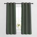 NICETOWN Bedroom Curtains 63 inch Length 2 Panels - Grommet Top Blackout Room Darkening Sound Reduction Privacy Thermal Drapes for Flat/Laundry, Dark Mallard, W37 x L63