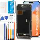 TFT for iPhone 15 Pro LCD [120Hz Promotion+Sensor Cable] Screen Replacement Display Touch Digitizer Assembly A2848 A3101 A3102 A3104 with Repair Tools
