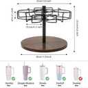 Stanley 40 oz Cup Organizer, Rotating Stanley Cup Holder, Water Bottle Organizer for Stanley Owala 40 oz Cup Tumbler Organizer Easy to Install