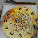 Vintage Wall Clocks Battery Operated,Life of Tree Clock for Living Room,Decorative Wall Clock for Living Room,Bedroom,Bathroom,Kitchen,10 Inch