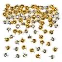 Baker Ross Gold and Silver AF831 Jingle Bells-Pack of 150, Creative Christmas Art and Craft Supplies for Kids' Projects and Ornament, 10mm