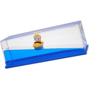Anime Figures Unsinkable Ship Model Pirate Boat in a Bottle BoxNon Sinking Anime Merch Acrylic Cruise Ship Fluid Drift Bottle Desk for Decor Ornament Fans Gifts (D)