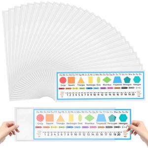 40 PCS Thickened PVC Nameplate Pockets for Desks Name Tag, 18.5” x 4.9”