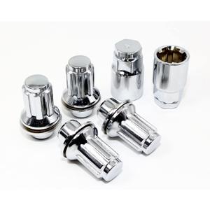 Set of 4 14x1.5 Veritek OEM Style Factory Replacement Chrome Lug Nut Wheel Locks w/ 2 Keys for Toyota Sequoia Landcruiser Tundra Lexus LX