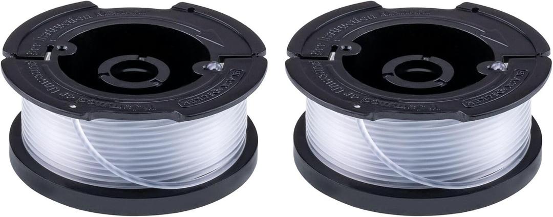 Black+Decker Trimmer Line Replacement Spool, Autofeed 30 ft, 0.065-Inch, 2-Pack (AF-100-2)