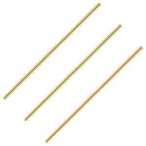 Gallery Rails for Shelves 3 Pcs 1/5" Diameter 11.8" Length Railing Rods Hardware for Glass Display Cabinet and Shelf Spindle Replacement (golden)