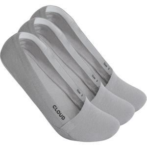 Cloud Women's No Show Invisible Socks (Gray, M)