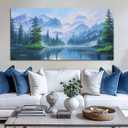 Ardemy Large Landscape Wall Art Nature Canvas Textured Forest Scenery Pictures Wall Decor Living Room Paintings Artwork Bedroom Home Office,40"x20"