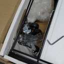 5 Tier Foldable Storage Shelves, Expandable Folding Shelving Units with Wheels, Changeable into 2 Shelf Units, Collapsible Adjustable Storage Rack Metal Shelves for Storage, Pantry, Garage, Kitchen (Black)