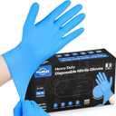TitanFlex Heavy-Duty Blue Nitrile Gloves, 6-mil, Fully Textured, Mechanic Disposable Gloves, Powder-Free, Latex-Free
