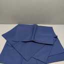 Cloth Placemats Set of 6, Cotton Linen Blend Machine Washable Durable Linen Table Mats, Heat Resistant Placemats Wrinkle Free Place Mats for Dining Table, Easy to Clean (Navy Blue, 6)