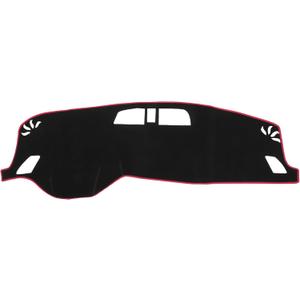 Dashboard Cover Compatible for Mitsubishi Outlander 2023, Non-Slip Polyester Black Red Dash Cover Mat Dash Board Protector Cover