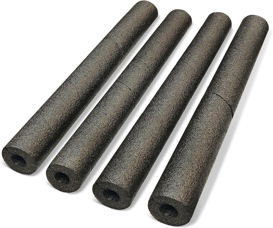 4 Pack Pipe Insulation Foam Tube,15.7 Black Snake Wrap for Hot and Cold Pipes, Pool Noodles Foam for Outdoor Indoor Swimming Pool Handle, Spigot, Sprinkler, Heater Pipes