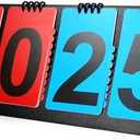 ShYeenei Scoreboard Score Flipper for Basketball/Baseball/Volleyball/Soccer/Softball, Portable Manual Flip Score Keeper with Detachable Numbers, 4-Digit Counter