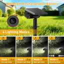 Solar Spot Lights Outdoor Waterproof IP65, [12 Pack/100 LED/4 Modes] 2-in-1 Solar Landscape Spotlights, Auto On/Off High Lumens Spot Lights for Outside Yard Garden Pathway(Cool White)