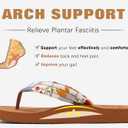 KuaiLu Womens Arch Support Flip Flops Ladies Comfort Lightweight Soft Yoga Mat Cushion Walking Thong Sandals (7.5, Beige Khaki)