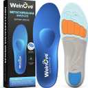 Welnove Arch Support Inserts with Metatarsal Pads, Metatarsal Insoles for Metatarsalgia, Mortons Neuroma Relief,Ball of Foot Pain, Plantar Fasciitis Insoles for Women&Men for Standing All Day-M