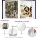 Small Photo Album 4x6 Photos Book, Linen Cover Mini Photo Book, 50 Page Holds 100 Pictures, photobook for Anniversaries Baby Vacations, Black