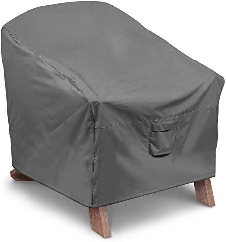 Vailge Patio Adirondack Chair Covers, Heavy Duty Patio Chair Cover, Waterproof Outdoor Lawn Patio Furniture Covers (Standard - 1 Pack, Grey)