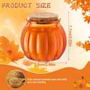 2 Pack Pumpkin Shaped Scented Candles Fall Pumpkin Spice Candles Decor Natural Soy Wax Candle for Home Autumn Halloween Thanksgiving Gift Farmhouse Decoration (Orange)