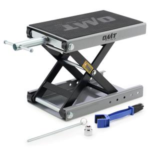 Orion Motor Tech Motorcycle Lift, Height Adjustable 95-370 mm, Lifting Scissors Centre Stand with Capacity of 500 kg / 1100 lbs Bicycle Repair Scissor Jack for Motorcycle Maintenance, Grey