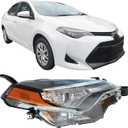 LABLT Headlights Replacement for 2017 2018 2019 Corolla LE Eco L LE Models LED Projector Headlight Right Side(Passenger Side)