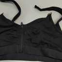 Women's Zip Front Sports Bra: High Support Front Closure Padded Bra for for Active Yoga Gym Workout (X-Large, Black)