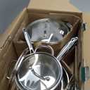 Cuisinart Chefs Classic 11-Piece Stainless Steel Pots and Pans Set, Cookware Set Compatible with Induction, Electric, Gas Cooktops, Aluminum Core for Even Heat, Cool Grip Handles, Dishwasher Safe