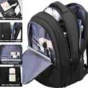 Backpack for Men and Women, School Backpack for Teens, Black Backpack for Boys with USB Charging Port Fits 15.6 Inch Laptop, Water Resistant Travel College Bookbag