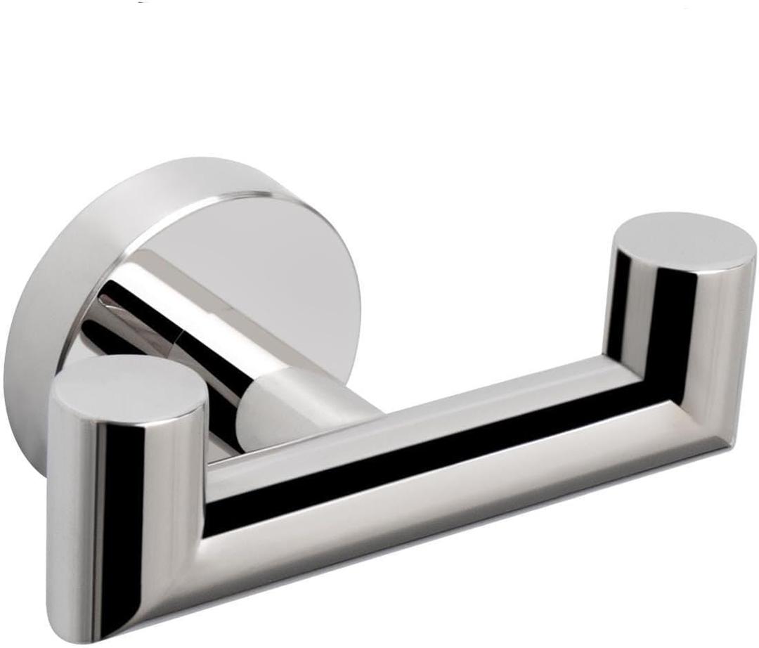 NearMoon Bathroom Double Towel Hook- SUS304 Stainless Steel Robe Towel Holder, Heavy Duty Double Coat Hook for Bathroom Livingroom Kitchen Wall Mounted (Chrome Finish-U, 2 Pack) NearMoon Bathroom Double Towel Hook- SUS304 Stainless Steel Robe Towel Holder, Heavy Duty Double Coat Hook for Bathroom Livingroom Kitchen Wall Mounted (Chrome Finish-U, 2 Pack)