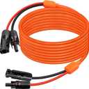 XRDS -RF Solar Extension Cable 40FT, 14AWG Tinned Copper with Solar Panel Connectors, 10AWG Red & Black Branch Wires, Heavy Duty Outdoor Power Cord for RV, Inverter, Generator, Off-Grid System