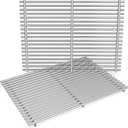 QuliMetal 18.75" Grill Grates for Weber Genesis II 300 & GS4 Genesis II LX 300 Series Gas Grills, Genesis II E&S 310 315 320 325 335, Genesis 2 Parts Replacement for Weber 66095, Stainless Steel
