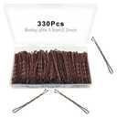 Bobby Pins Brown, 330 Count 2.2 Inch Hair Pins With Cute Box, Premium Bobby Pin For Kids, Girls And Women, Great For All Hair Types