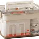 Clear Medicine Storage Organizer & First Aid Box, Multi-Layer Medicine Storage Box with Detachable Tray and Handle, Multi-Purpose Organizer for Family First Aid, Home, Travel (Clear)