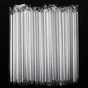 [Individually Wrapped] ANGLED TIPS 100 Pcs Clear Disposable Jumbo Smoothie Straws, Wide Plastic Milkshakes Drinking Straws, BPA FREE (9.45" long and 0.43" Diameter)