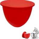 Silicone Liners for KitchenAid Mixer 5 Quart,Silicone Bowl Liners with Lid Kitchen Aid Mixers Accessories-Red