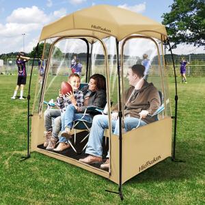 Sports Tent, Instant Weather Proof Pod, Pop Up Bubble Clear View Tent, Sports Pod with Extra Top Cover for Soccer, Football, Softball Games, and Other Outdoor Events, Baobrava, MioTsukus 1~3 People