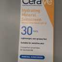 CeraVe 100% Mineral Sunscreen SPF 30, Face sunscreen With Zinc Oxide & Titanium Dioxide, Hyaluronic Acid + Niacinamide + Ceramides, Oil Free, Travel Size 2.5 oz