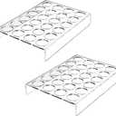 IEEK 2 Pack of 24 Slots Flat Countertop Coffee Pod Holder,K Cup Drawer Holder Organizer for Office and Kitchen,Clear Acrylic K-Cup Organizer Tray,Compatible With KCup Pods