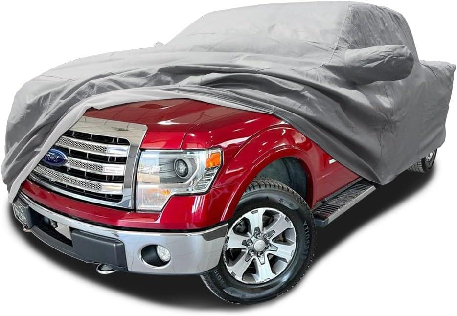 CarsCover Custom Fits for 2001-2023 Ford F150 F250 F350 Crew Cab 6.5ft Short Bed Truck Car Cover Heavy Duty All Weatherproof Ultrashield