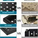Peg Board,3 Pack 16-Inch X 24-Inch Heavy Duty Metal Peg Board Tool Organization Panels,Ideal for Storage Solutions in Garages, Workbenches, Workshops, Kitchens, and Other Iocations(Black)