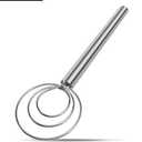 Agttete Danish Dough Whisk Stainless Steel Hook Dutch Bread Mixer Hand Tool for Sourdough Baking Making Blending Pastry Pizza 2 Pack