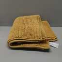 FRESHMINT Chenille Bathroom Rugs Mat 24"x17", Non-Slip Bath Mat for Bathroom Floor & Bathtub, Washable Soft Shower Shag Bath Rugs, Durable Fluffy Thick Water Absorbent Microfiber Shower Mat, Yellow