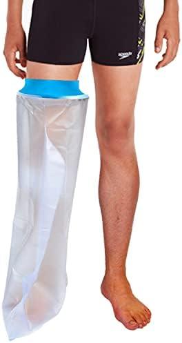 Asunby Cast Covers for Shower Leg Adult Waterproof full Leg Protector Shower Bandage Wound Showering for Broken Leg Knee Foot Ankle Wound Burns Care Supplies, After Surgery Gifts,Reusable